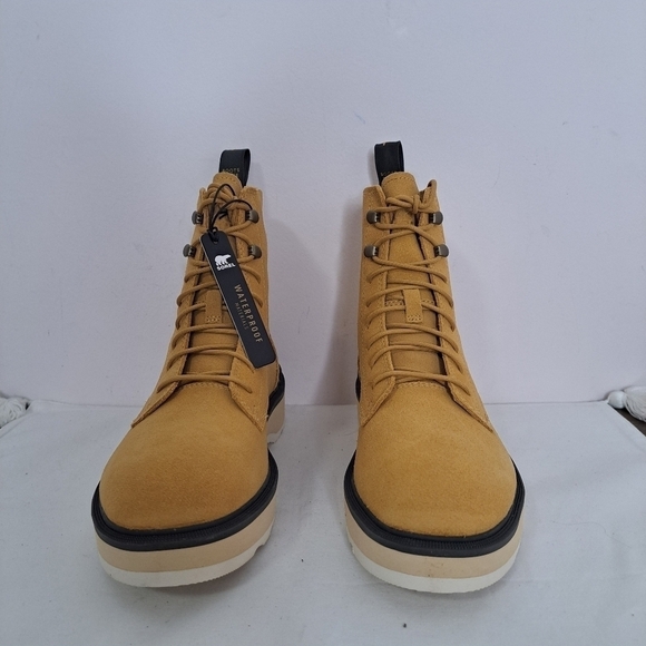 Sorel hi-line lace suede boot geo yellow jet 8 NWT - Picture 5 of 8
